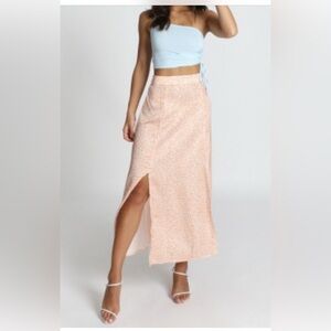 Best Believer Skirt in orange leopard print
